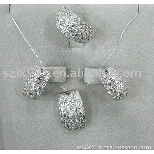 sterling silver Jewelry set with CZ